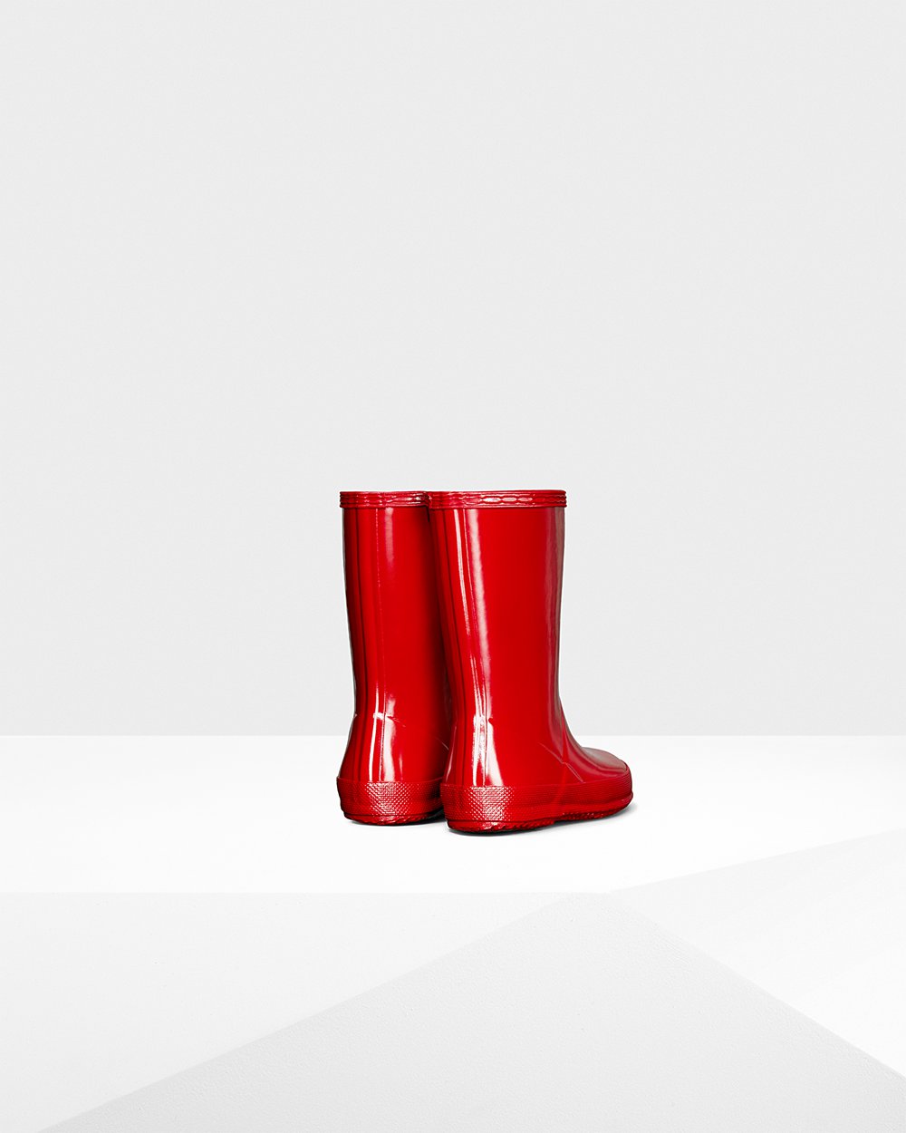 Hunter Original First Classic Gloss Rain Boots - Store Kids Red - JSKCQN950